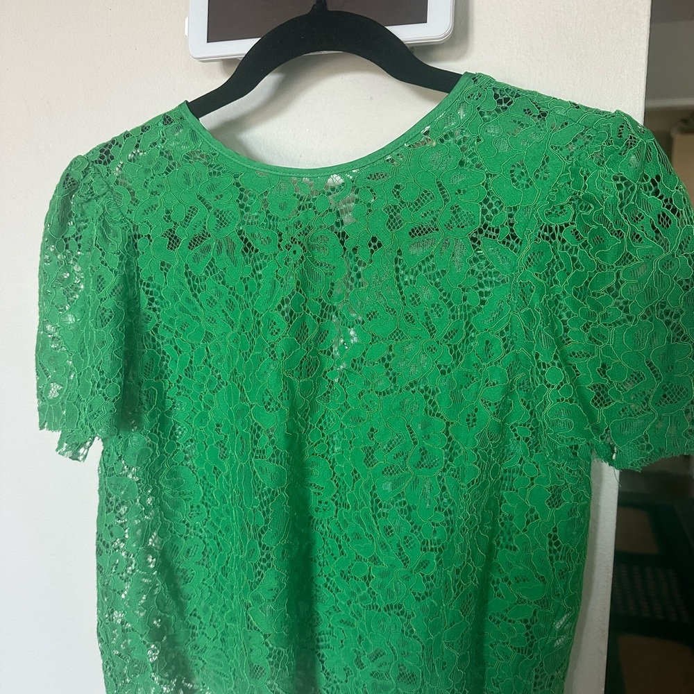 Forever 21 Emerald Green Lace Blouse